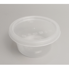 4OZ PLASTIC CONTAINER WITH LID (100 PCS X PKT)