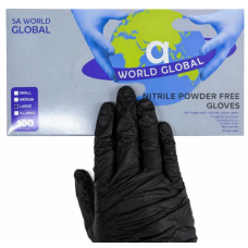 NITRILE BLACK GLOVE (L) DISPOSABLE