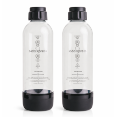 SODA XPRESS BOTTLE 1 LITRE BLACK (PAIR)