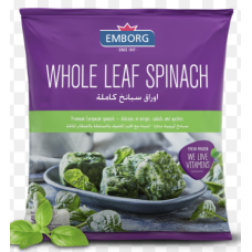 EMBORG FROZEN WHOLE LEAF SPINACH 450GM X PKT