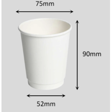 8OZ DOUBLE WALL PLAIN HOT CUP, 20PCS X 25PKT X CTN