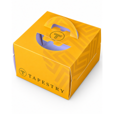 TAPESTRY PRINTED CAKE BOX WITH HANDLE 10X10X6.3" (50PCS X BDL)