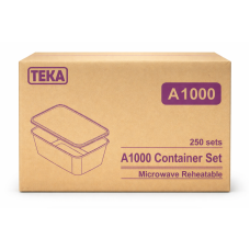 RECT,TAKE AWAY BOX W/LID 1000ML