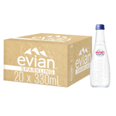EVIAN SPARKLING MINERAL WATER 330ML (20 BTL X CTN)