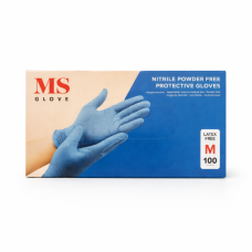 NITRILE BLUE GLOVE (M) DISPOSABLE 