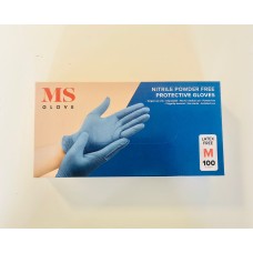 NITRILE BLUE GLOVE (M) DISPOSABLE 