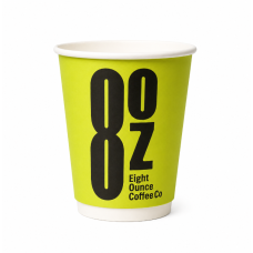8OZ DOUBLE WALL CUPS GREEN 25 PCS X PKT