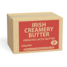 IRISH UNSALTED BUTTER 25KG X BLOCK