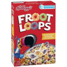 KELLOGG'S FROOT LOOPS CEREAL 285GM X PKT